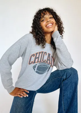 Chicago Football Vintage Crewneck - Heather Grey