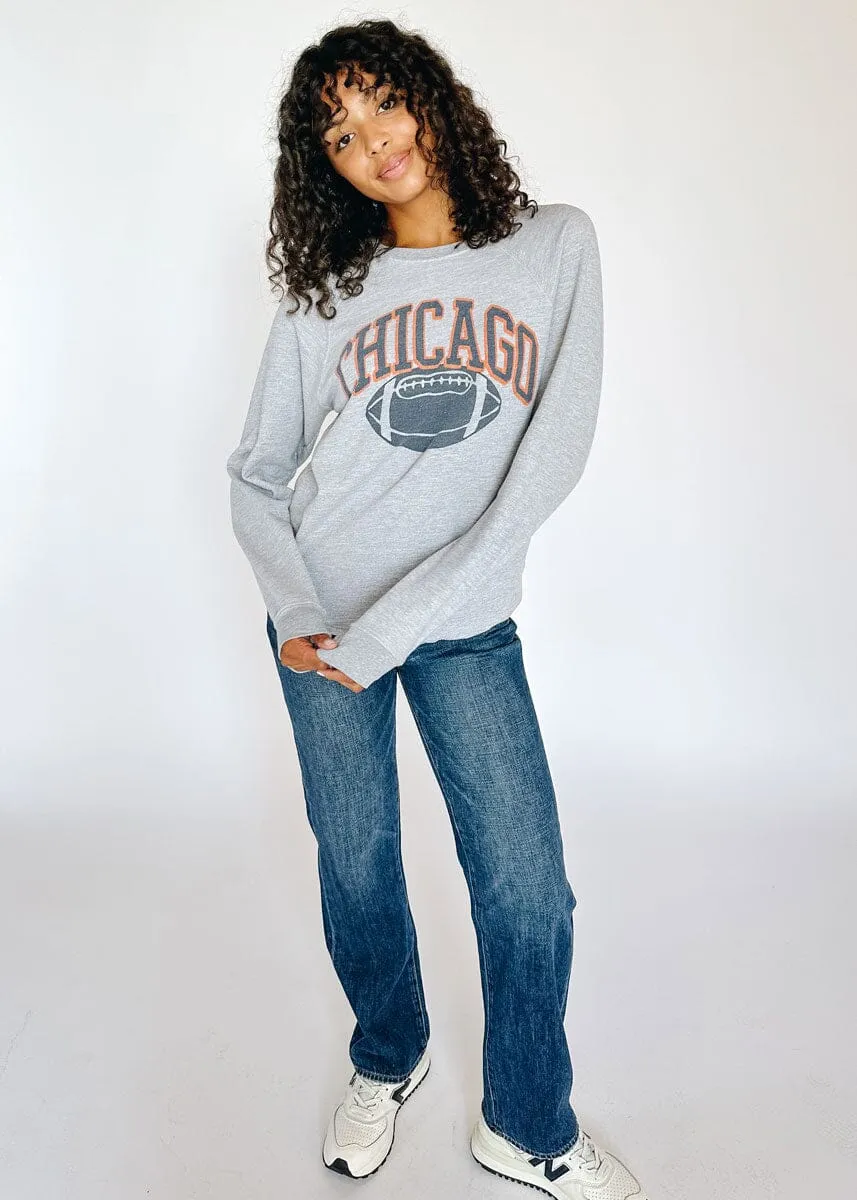 Chicago Football Vintage Crewneck - Heather Grey