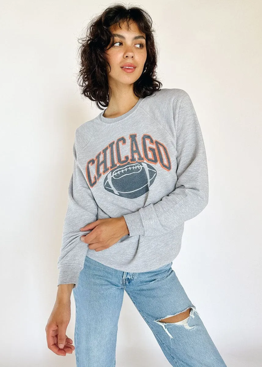 Chicago Football Vintage Crewneck - Heather Grey