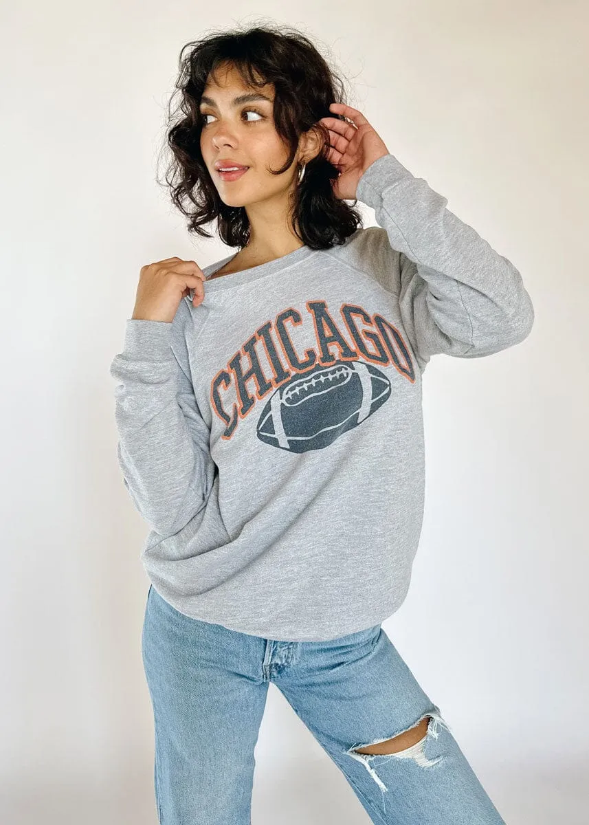 Chicago Football Vintage Crewneck - Heather Grey