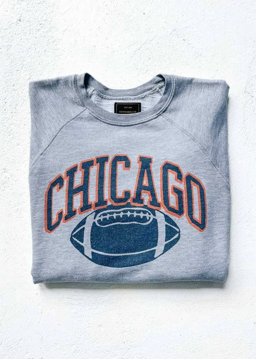 Chicago Football Vintage Crewneck - Heather Grey