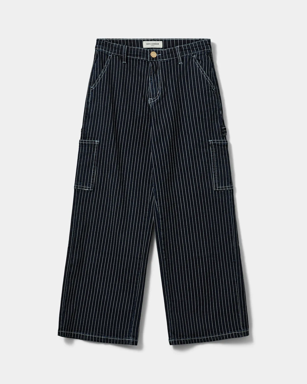 CIANNASY JEANS - Dark Blue striped