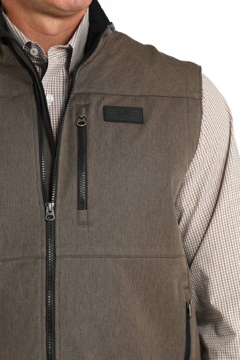 Cinch Men's Softshell Vest in Brown