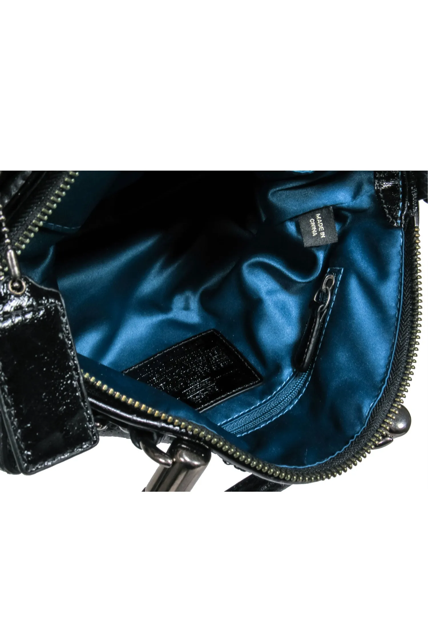 Coach - Black Sequin Leather Trim Crossbody Bag