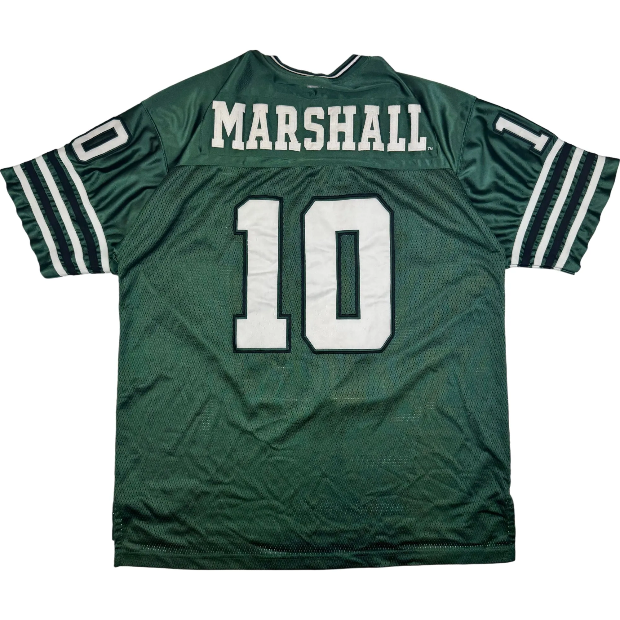 Colosseum Athletics Marshall University #10 Signed Football Jersey Green