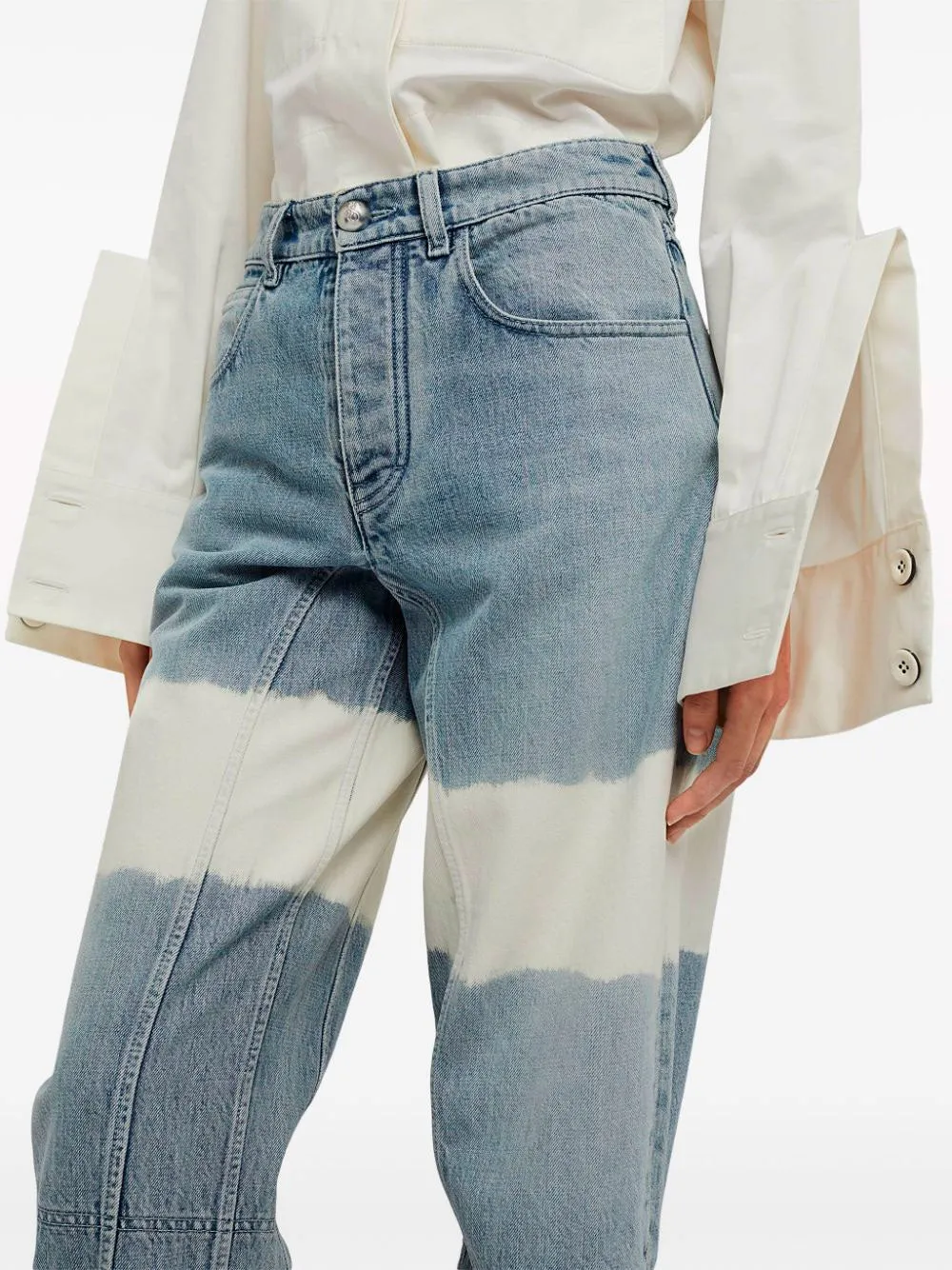 Colour-block jeans