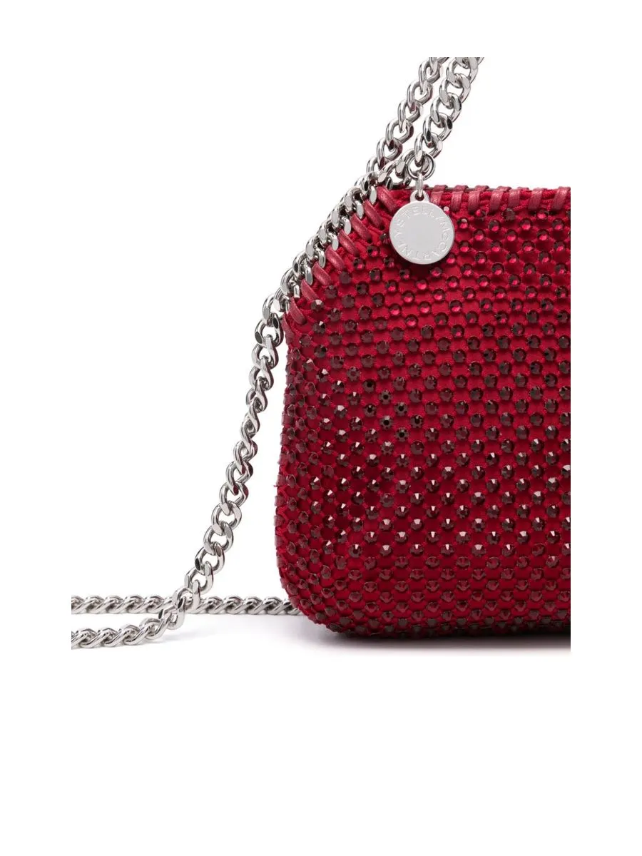 Crystal Embellished Whipstitch Shoulder Bag