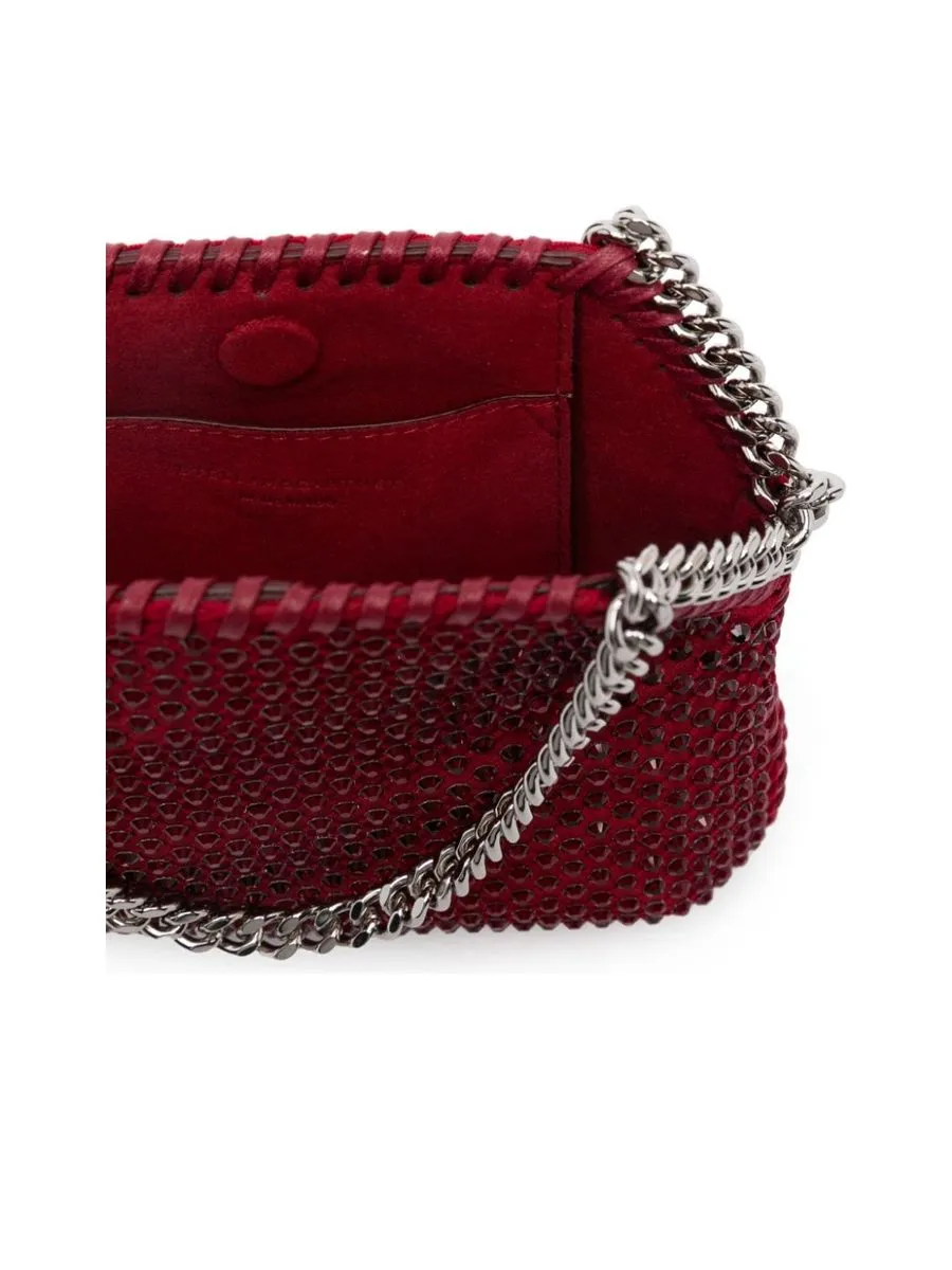 Crystal Embellished Whipstitch Shoulder Bag