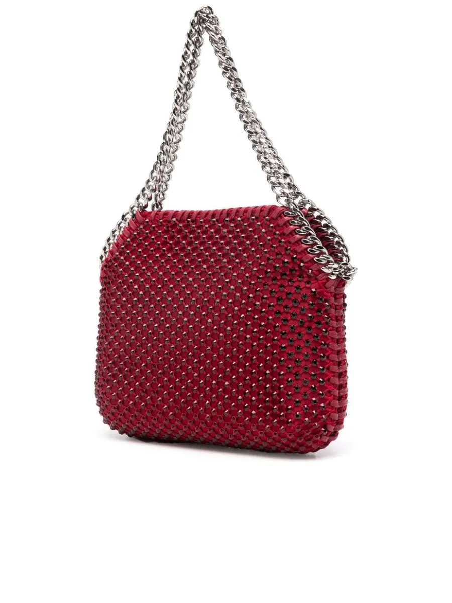 Crystal Embellished Whipstitch Shoulder Bag