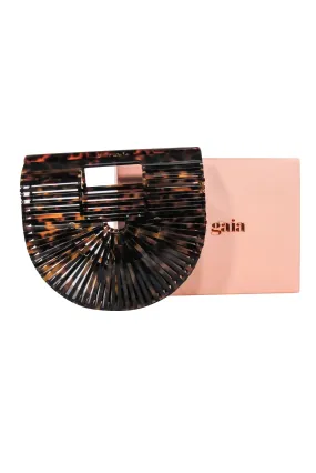 Cult Gaia - Brown Tortoise Acrylic Ark Mini Clutch