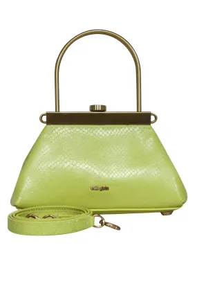 Cult Gaia - Green Snake Skin Textured Crossbody Bag