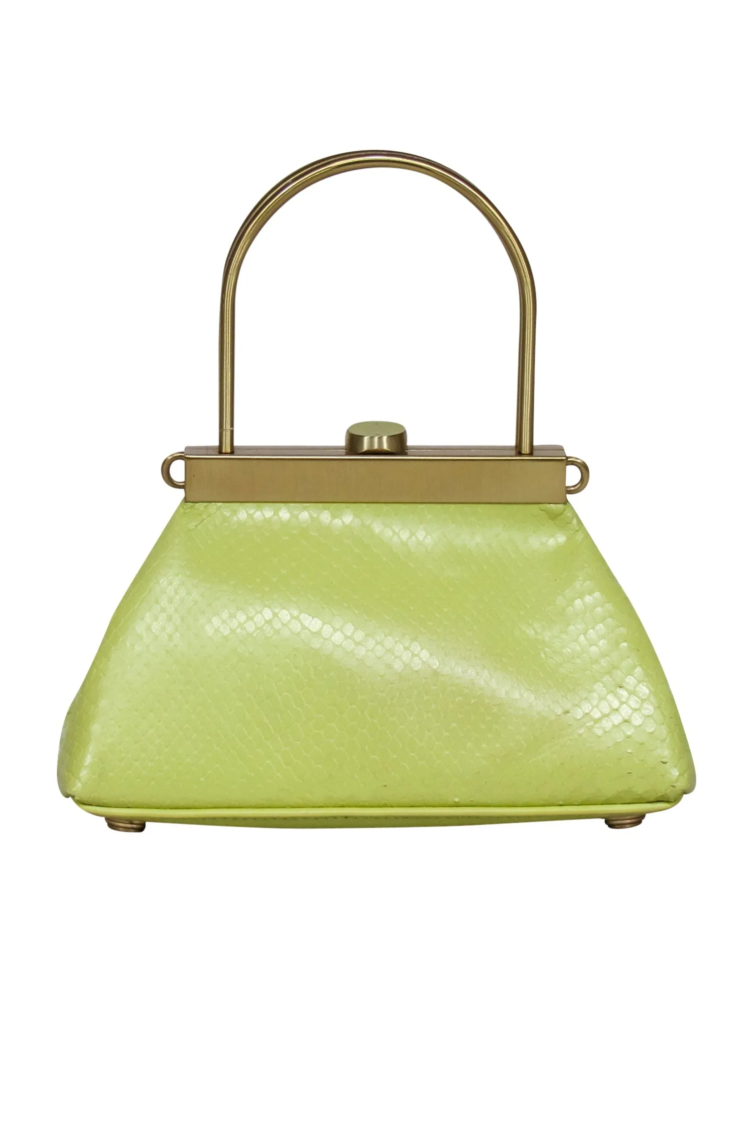 Cult Gaia - Green Snake Skin Textured Crossbody Bag