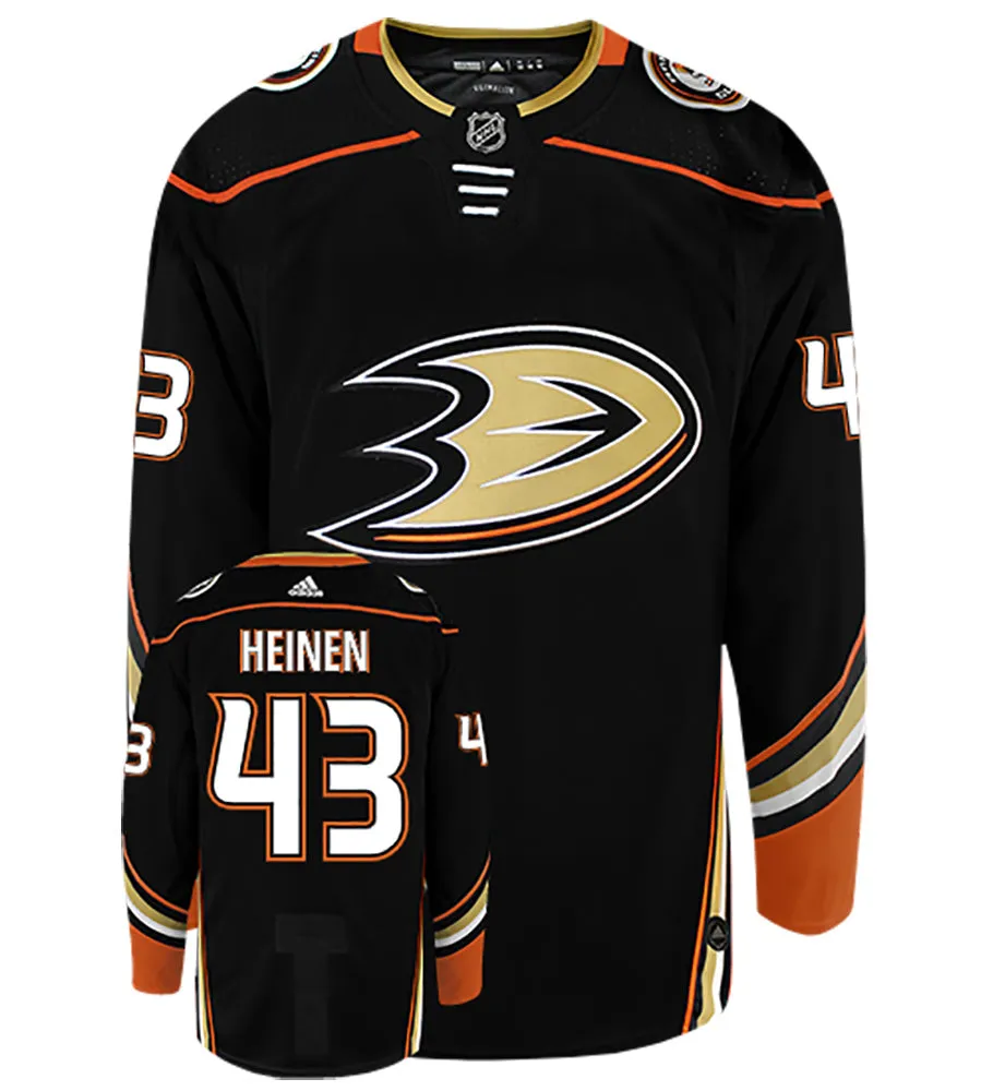 Danton Heinen Anaheim Ducks Adidas Authentic Home NHL Hockey Jersey     