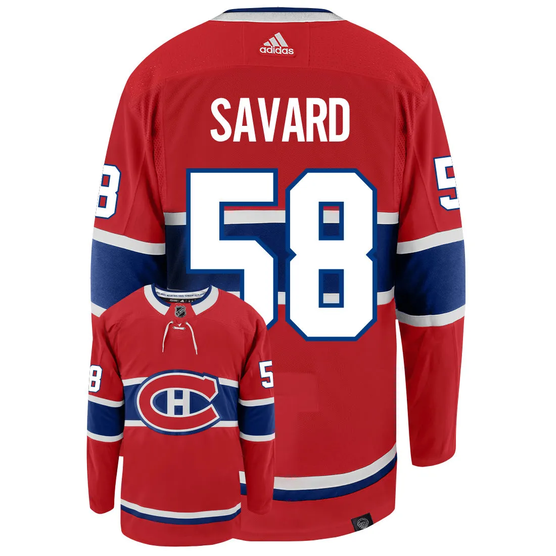 David Savard Montreal Canadiens Adidas Primegreen Authentic NHL Hockey Jersey     