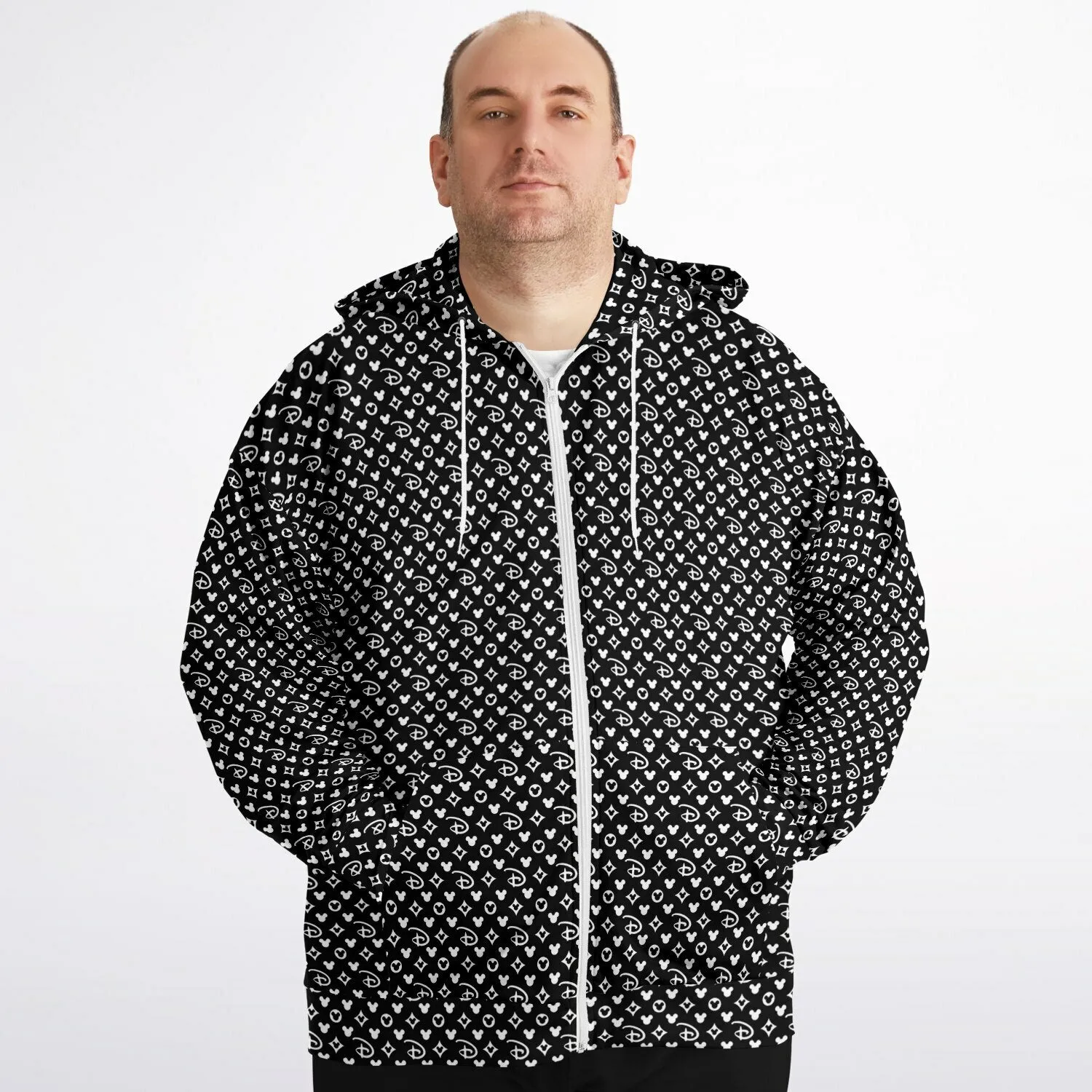 Designer Plus-size Unisex Zip Hoodie