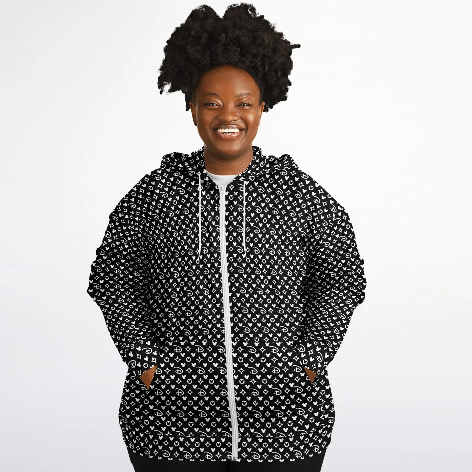 Designer Plus-size Unisex Zip Hoodie