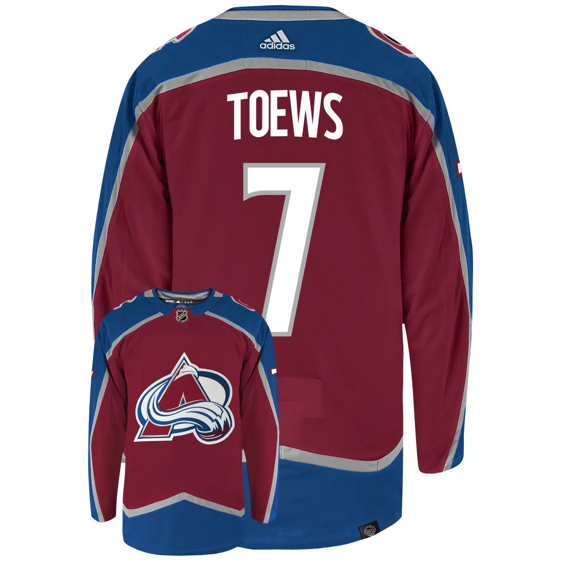 Devon Toews Colorado Avalanche Adidas Primegreen Authentic NHL Hockey Jersey     