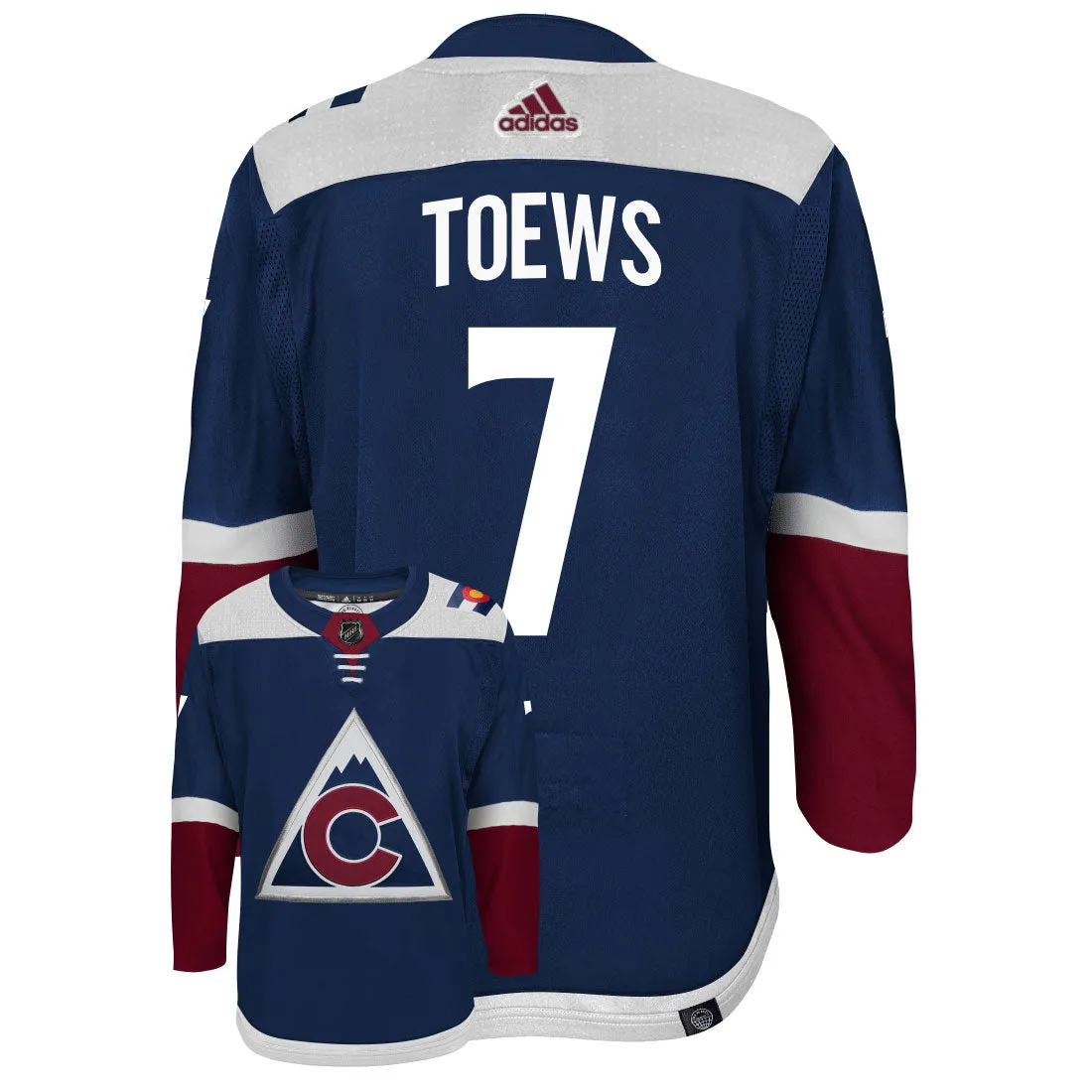 Devon Toews Colorado Avalanche Adidas Primegreen Authentic NHL Hockey Jersey     