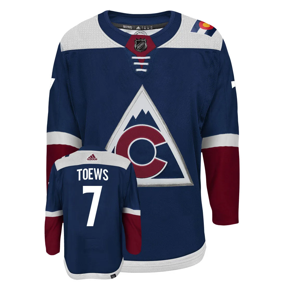 Devon Toews Colorado Avalanche Adidas Primegreen Authentic NHL Hockey Jersey     