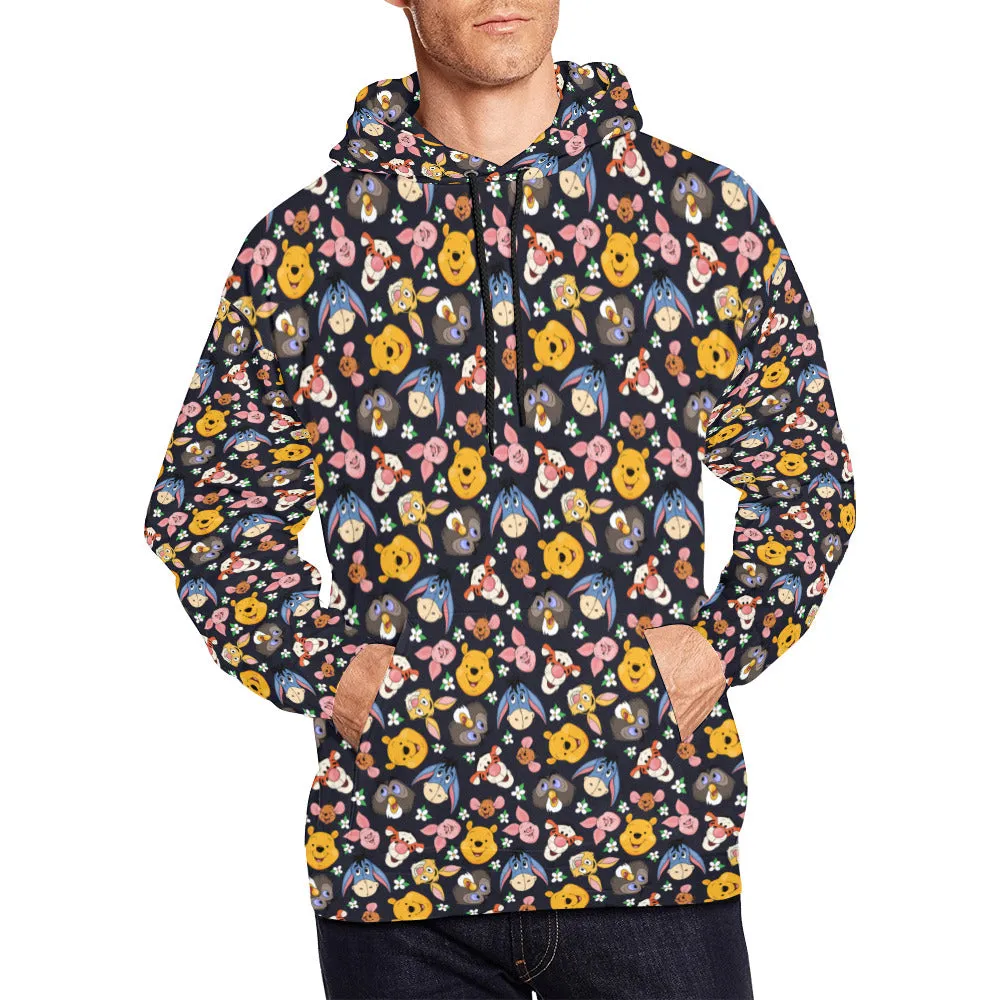 Disney Winnie The Pooh Hundred Acre Wood Friends Hoodie for Men