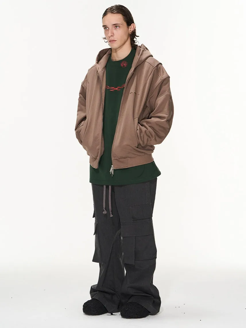 Double-Zip Hoodie Oversize Casual