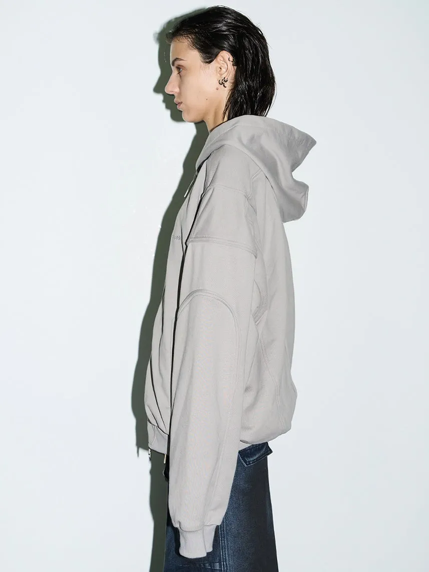 Double-Zip Hoodie Oversize Casual