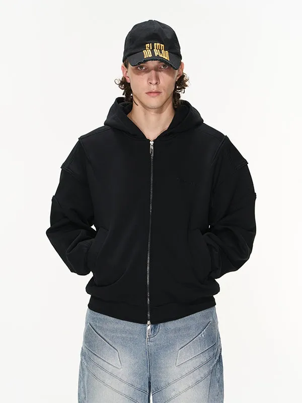 Double-Zip Hoodie Oversize Casual