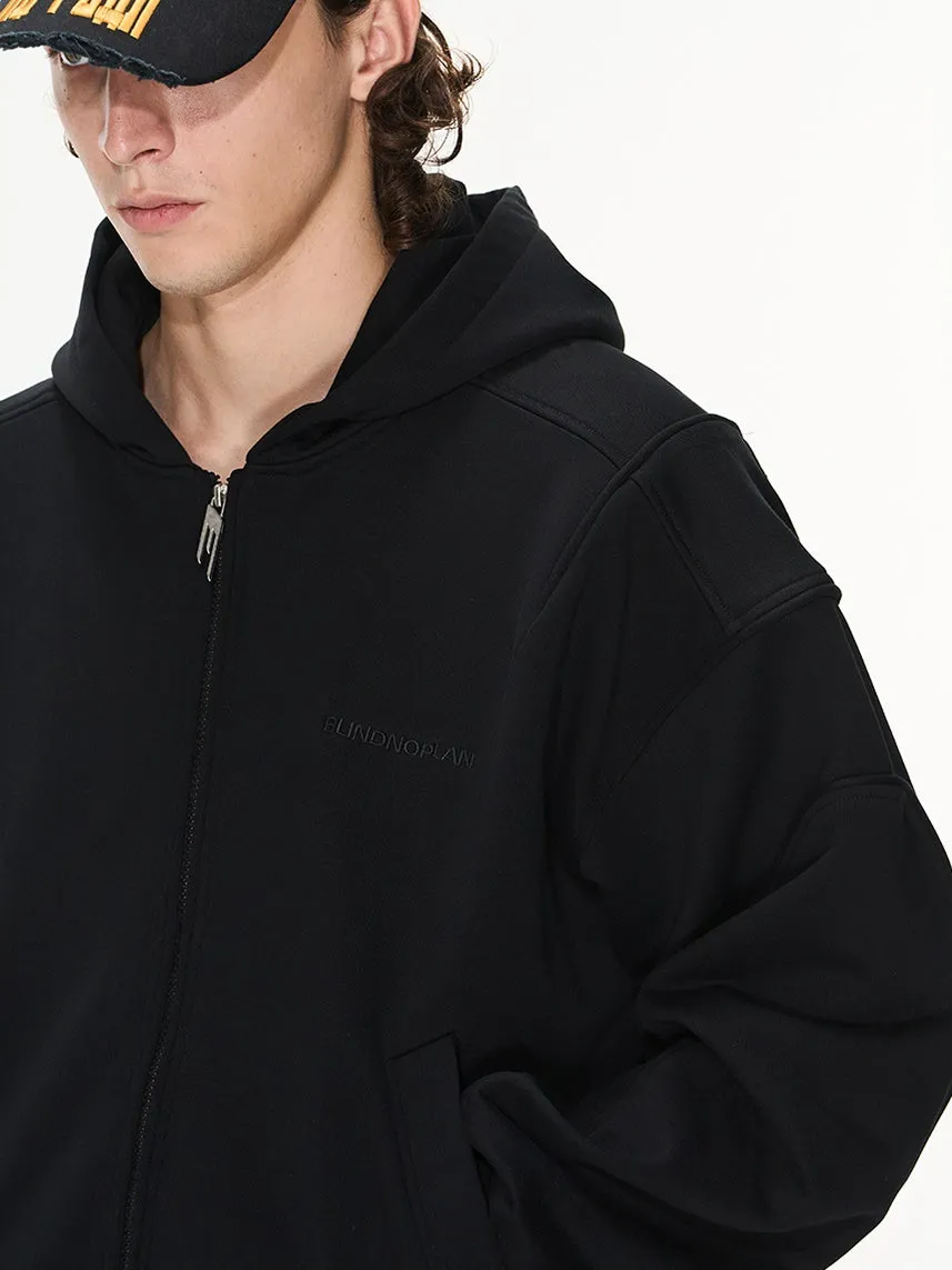 Double-Zip Hoodie Oversize Casual