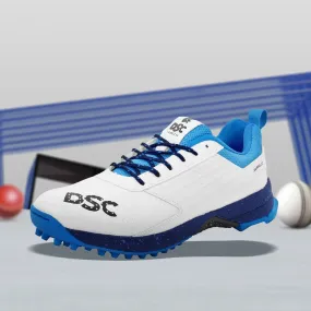 DSC Jaffa 22 Cricket Spike Shoes (White / Blue)