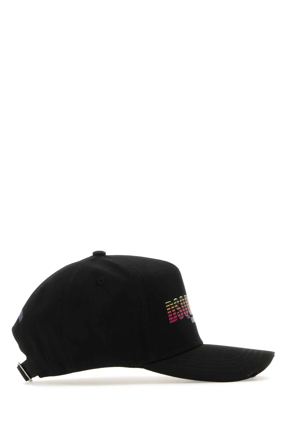 Dsquared Black Gabardine Baseball Cap