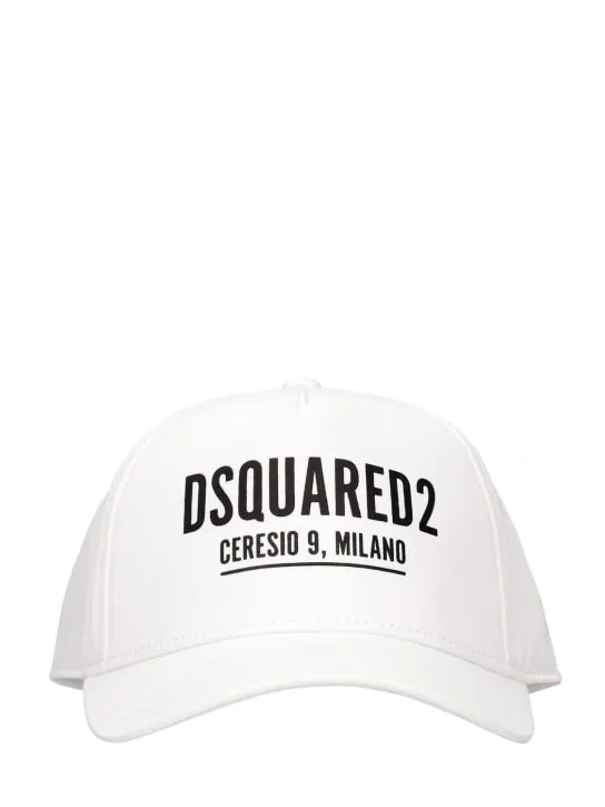 Dsquared2   Logo rubberized cotton baseball cap 