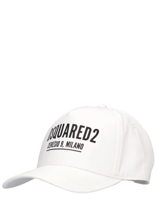 Dsquared2   Logo rubberized cotton baseball cap 