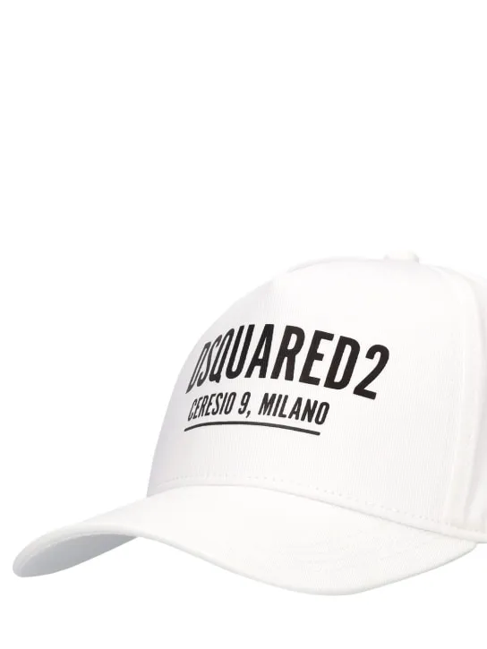 Dsquared2   Logo rubberized cotton baseball cap 