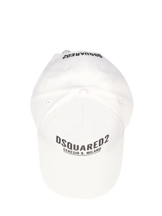 Dsquared2   Logo rubberized cotton baseball cap 