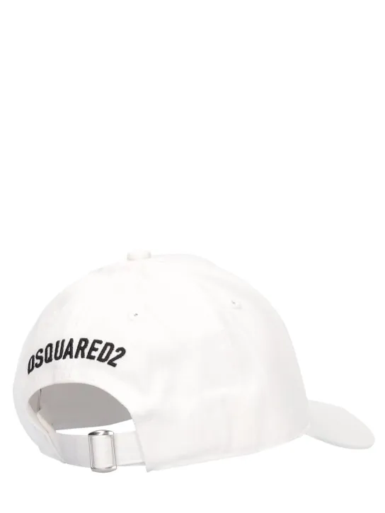 Dsquared2   Logo rubberized cotton baseball cap 