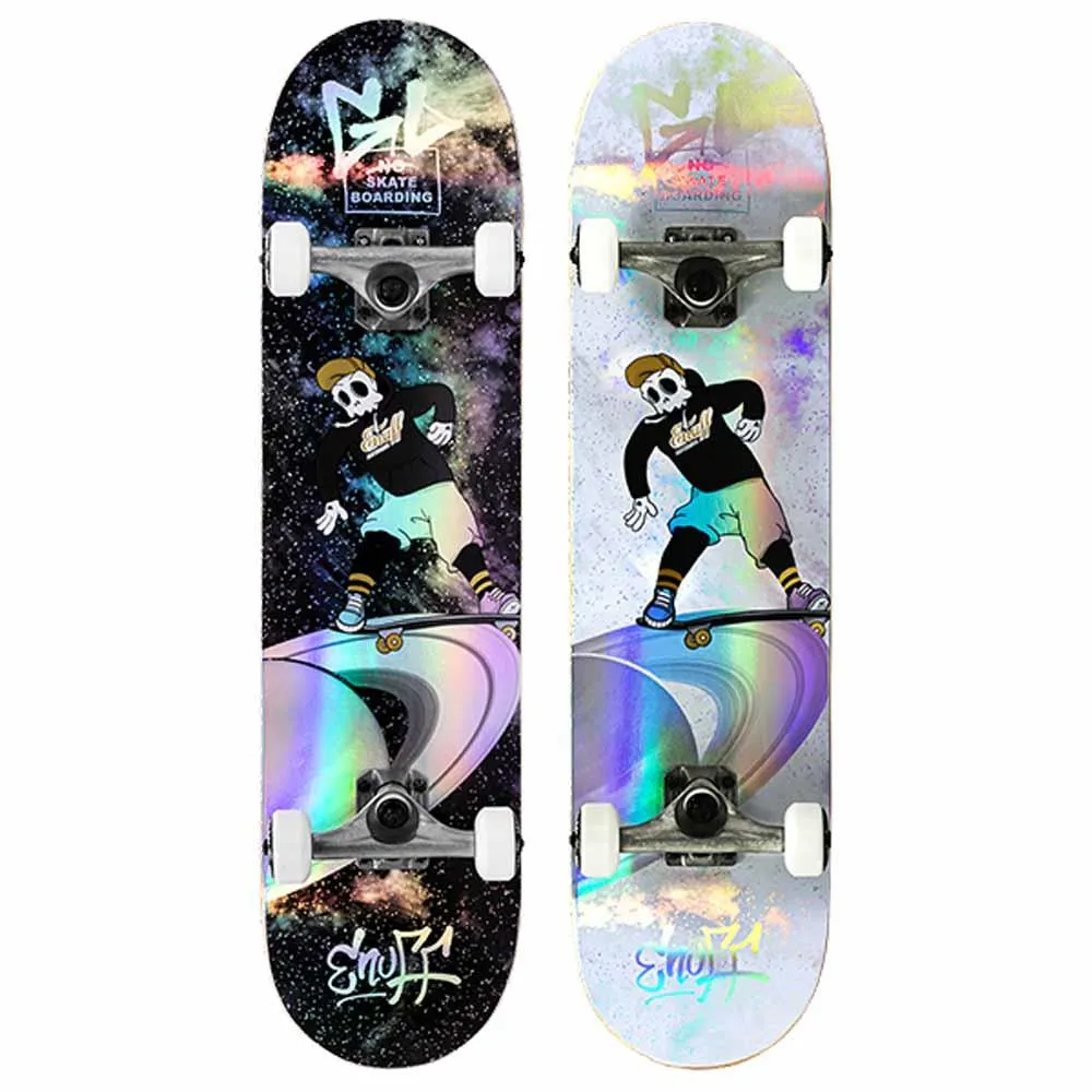 Enuff Skully Hologram Factory Complete Skateboard White 7.25