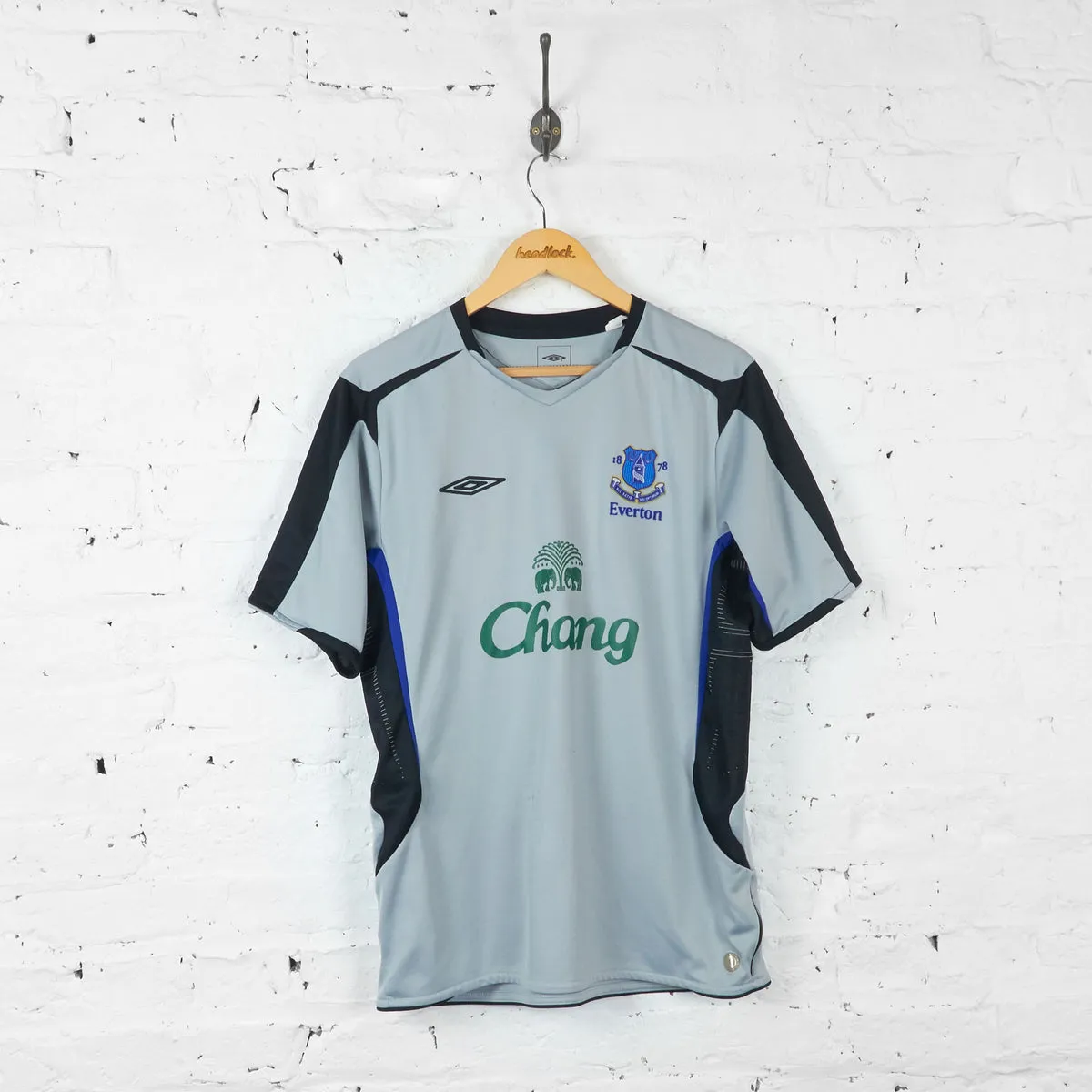 Everton 2005 Away Umbro Football Shirt - Grey - L