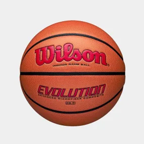 Evolution 29.5 Game Basketball, Size 7, Orange/Scarlet