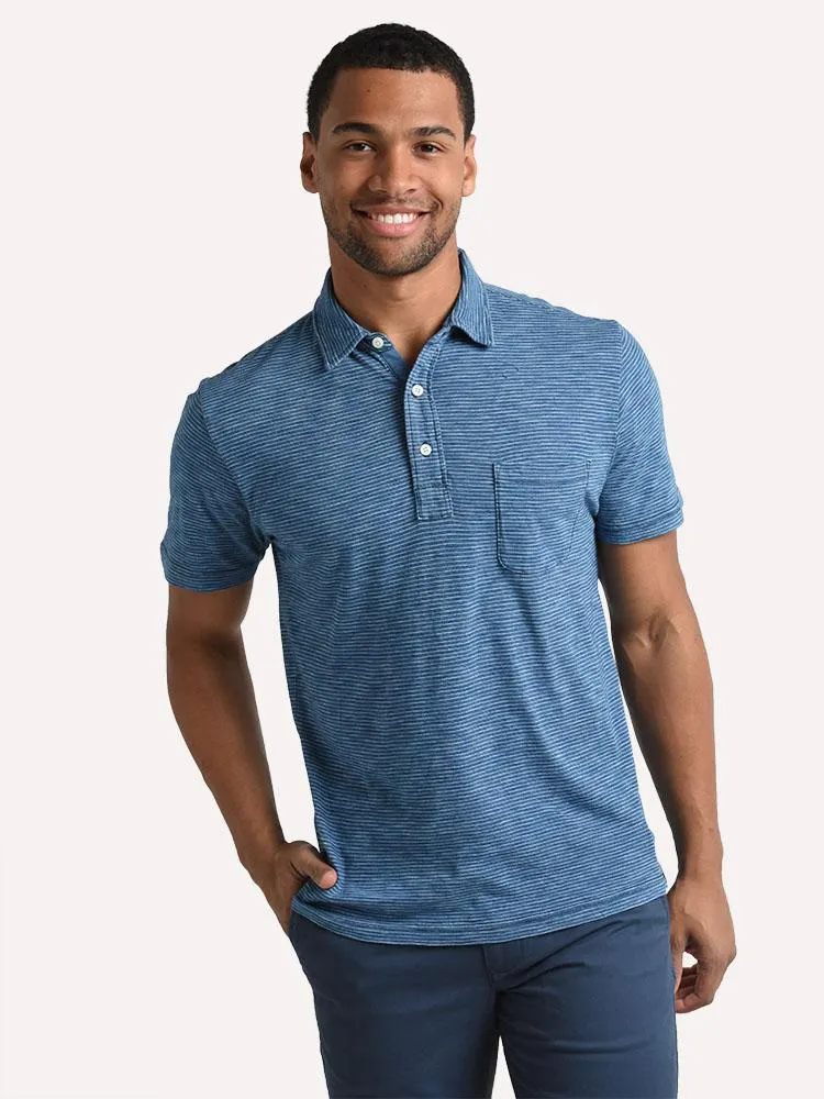     FAHERTY BRAND  Indigo Polo    