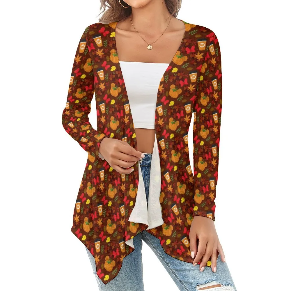 Fall Pumpkins Women's Short Cardigan