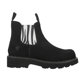 Fatbaby Twin Gore Zebra Round Toe Chelsea Boots