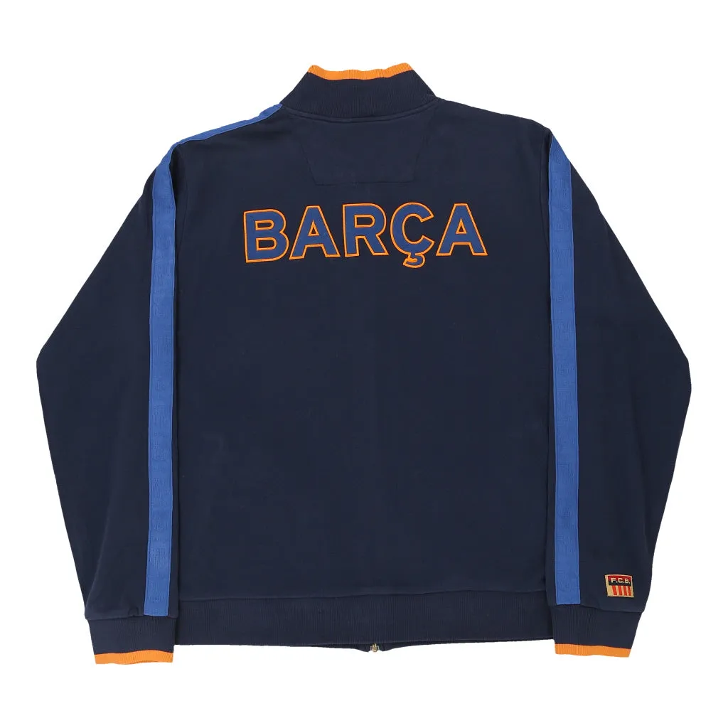 FC Barcelona Nike Football Zip Up - XL Navy Cotton Blend