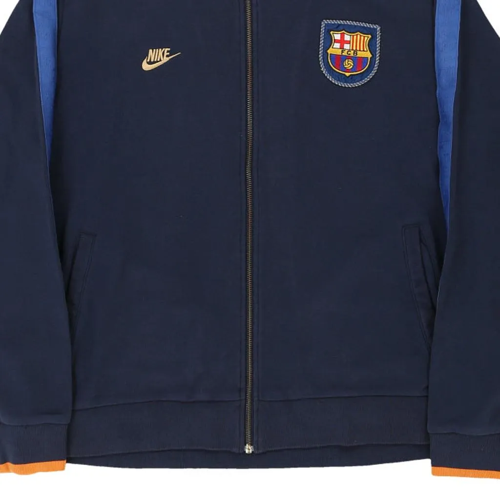 FC Barcelona Nike Football Zip Up - XL Navy Cotton Blend