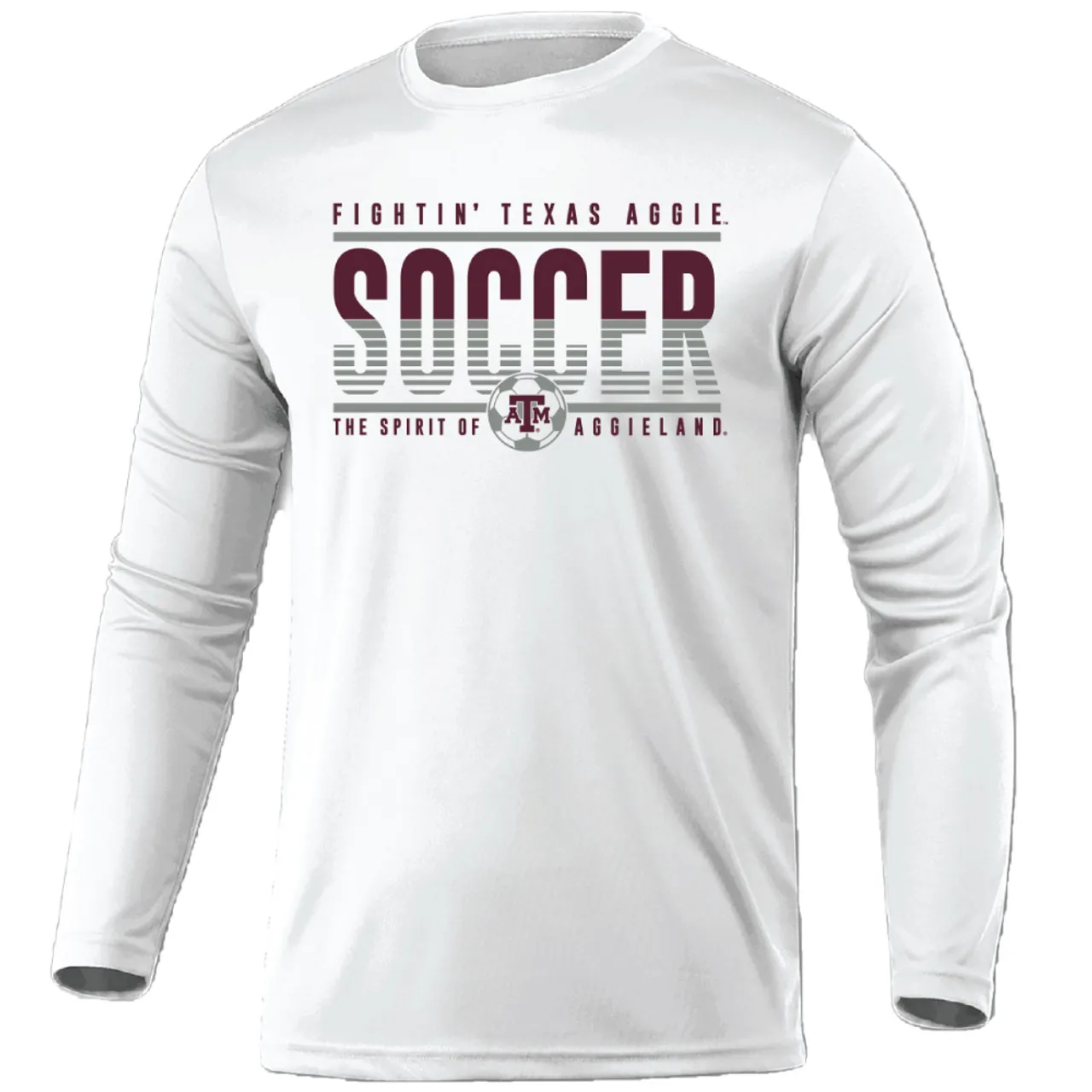 Fightin' Texas Aggie Soccer White Active Long Sleeve T-Shirt