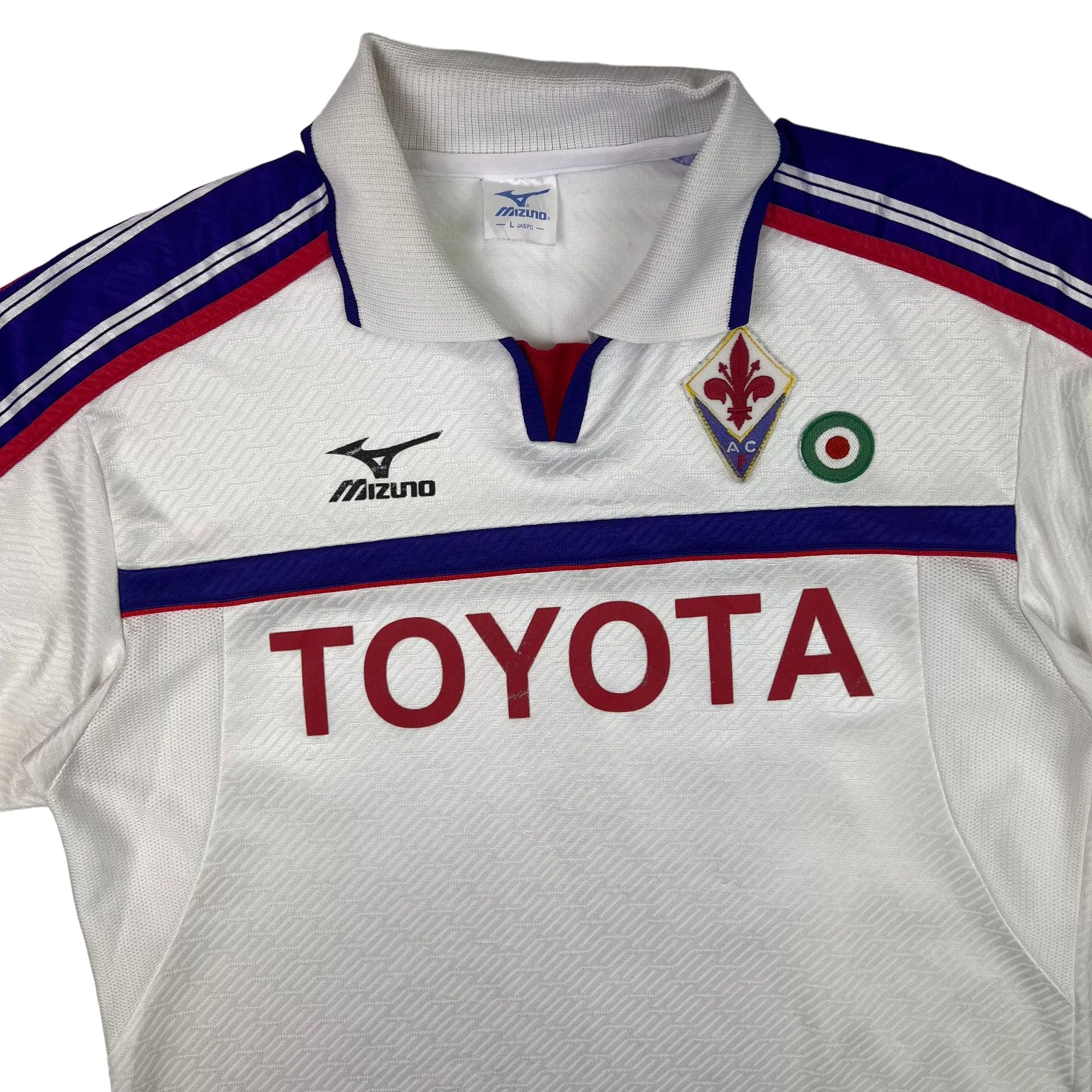 Fiorentina 2001-02 Away Football Shirt White Mizuno Rare