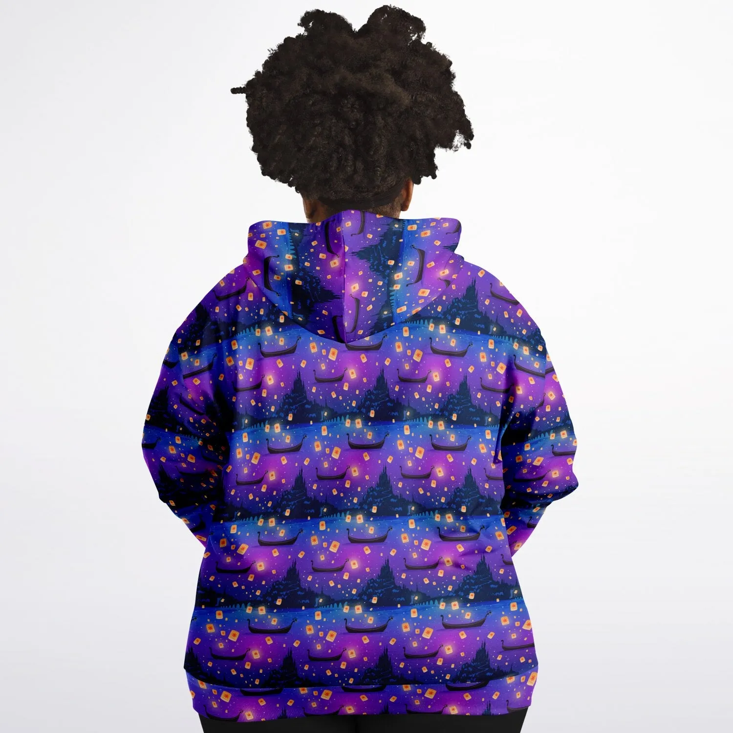 Floating Lanterns Plus-size Unisex Zip Hoodie