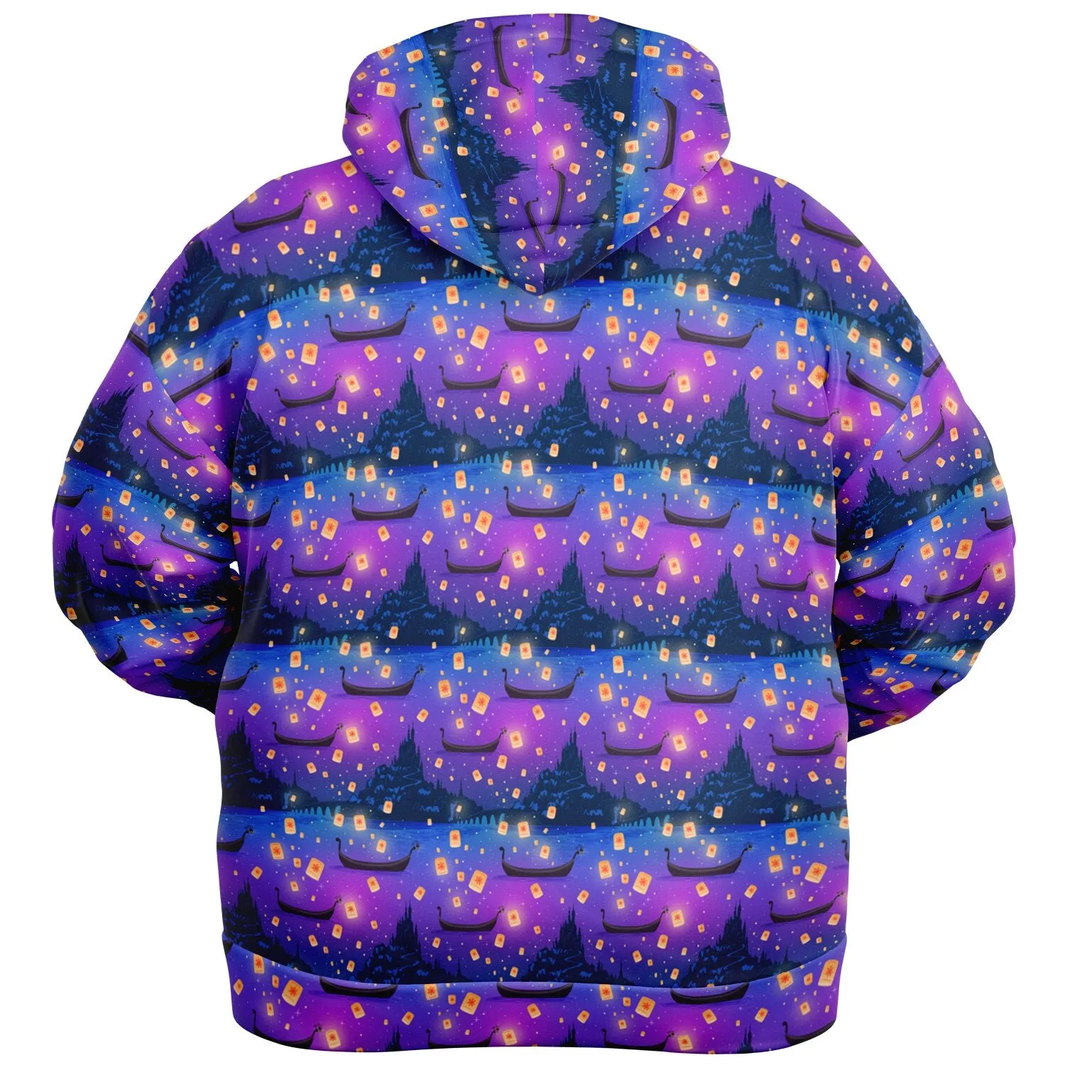 Floating Lanterns Plus-size Unisex Zip Hoodie