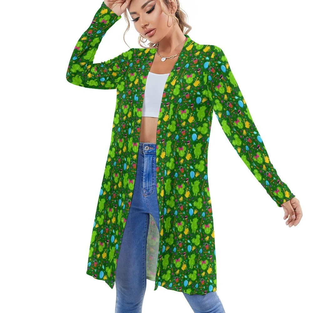 Flower And Garden Women's Mid-Length Cardigan