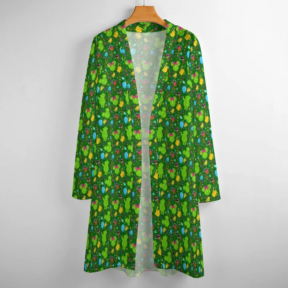 Flower And Garden Women's Mid-Length Cardigan