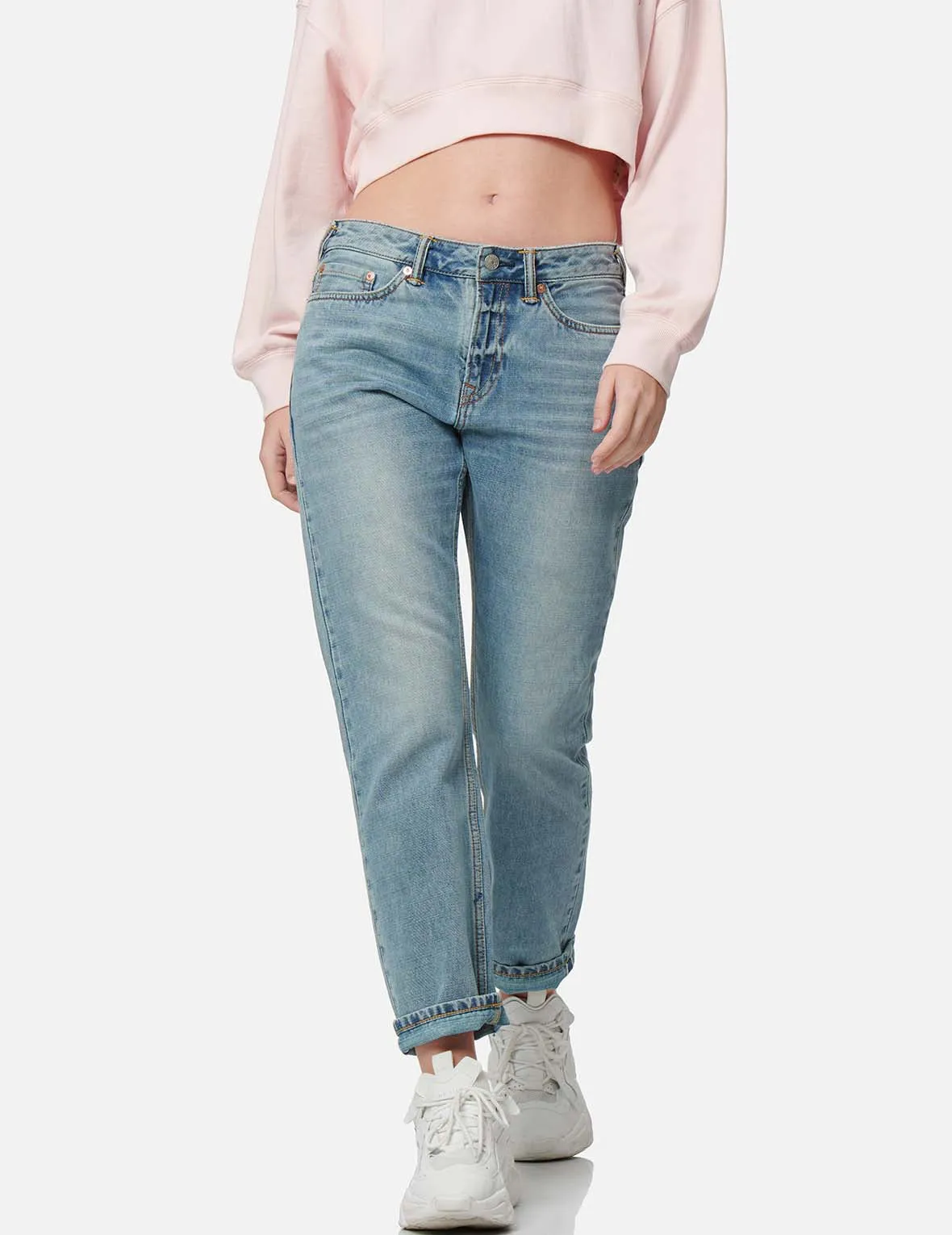 Fortune Cat Daicock Print Boyfriend Jeans